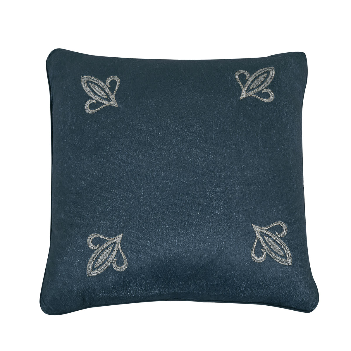 Alternate view of the Luxurious Navy Tufted 5-Piece Comforter and Throw Blanket Set