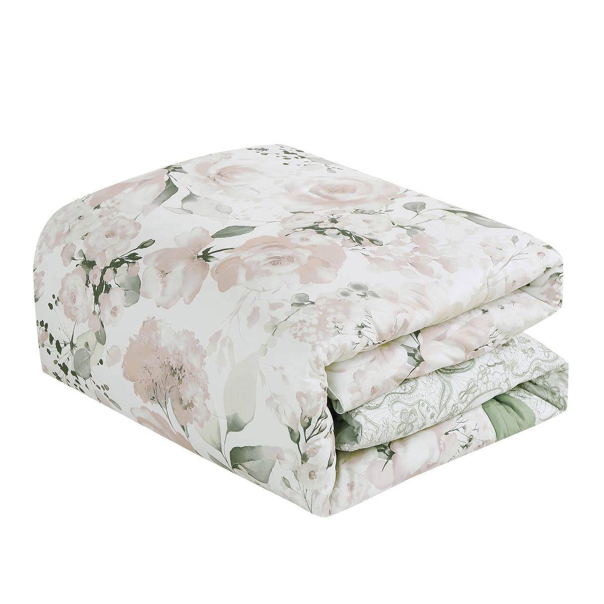 Sage & Blush Floral 7-Piece Comforter Set - comforter detail