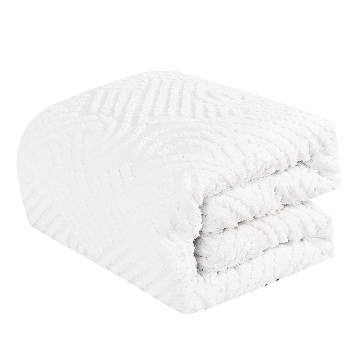 White Tufted 5-Piece Comforter Set