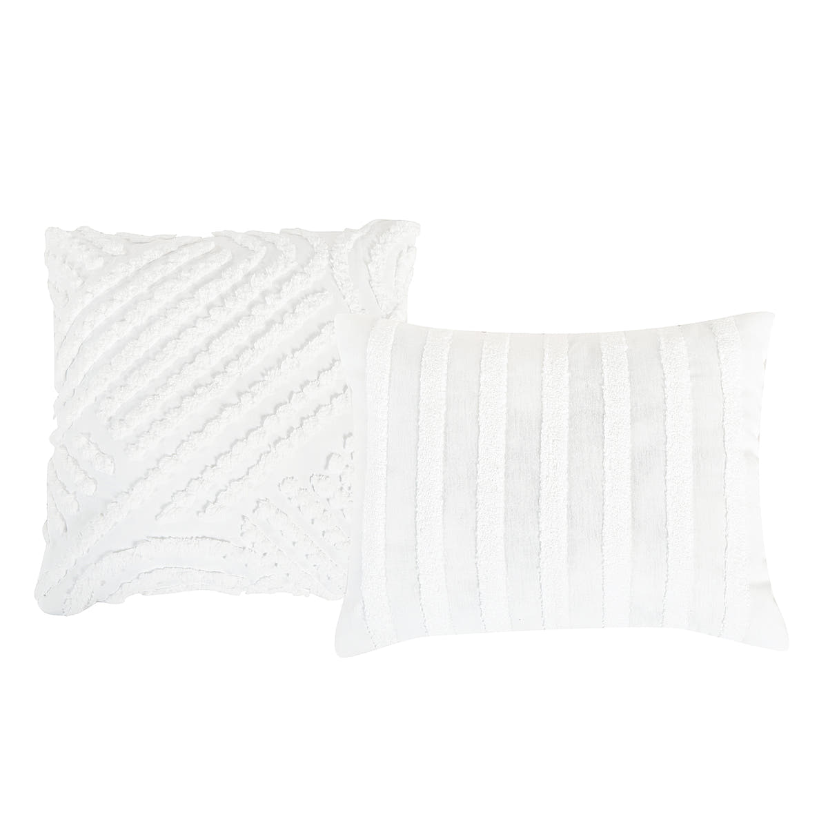 White Tufted 5-Piece Comforter Set detail 1