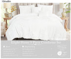 White Tufted 5-Piece Comforter Set detail 6