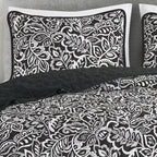 Black & White Botanical 3-Piece Bedspread Set - alternate product view 3