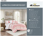 Blush Geometric 6-Piece Comforter Set detail 6