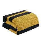 Black & Gold Color Block 6-Piece Comforter Set detail 1