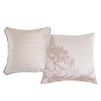 Decorative pillows from the Dark Grey and Pink Floral 5-Piece Bedding Set