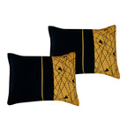 Yellow and Black Geometric 7-Piece Comforter Set - pillow sham detail