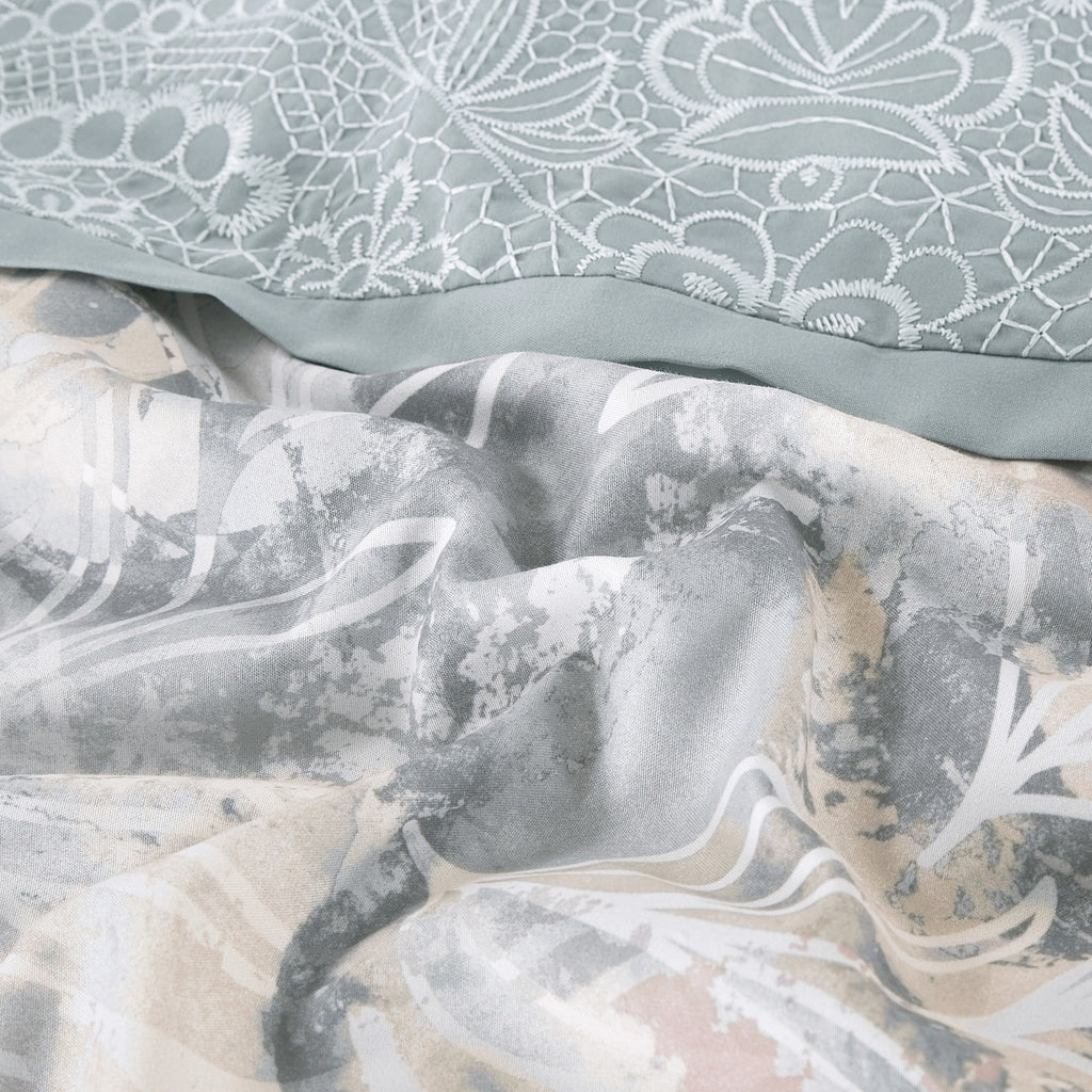 Sage Green Floral 7-Piece Comforter Set - alternate product view 5