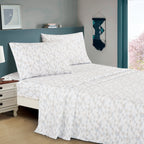Sheet detail from the Modern Abstract Geometric 7-Piece Comforter and Sheet Set