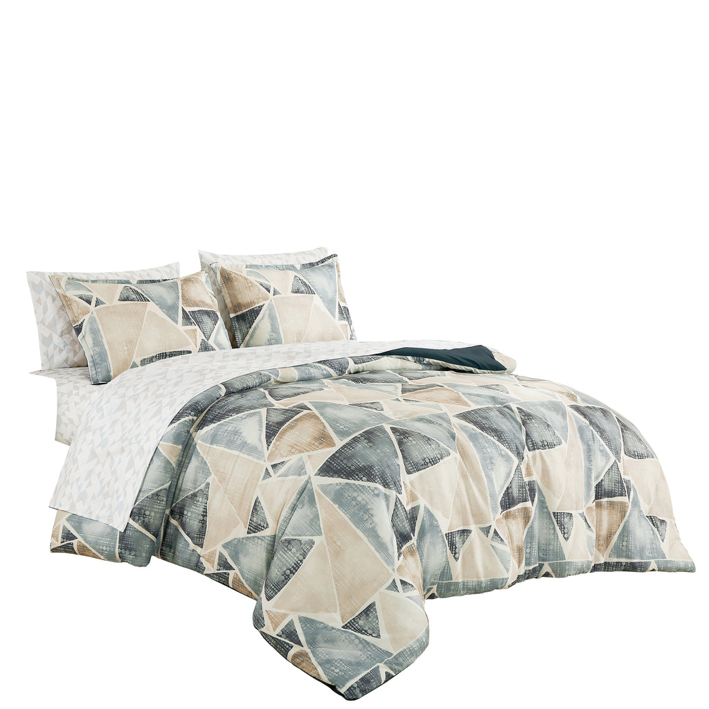 Alternate view of the Modern Abstract Geometric 7-Piece Comforter and Sheet Set