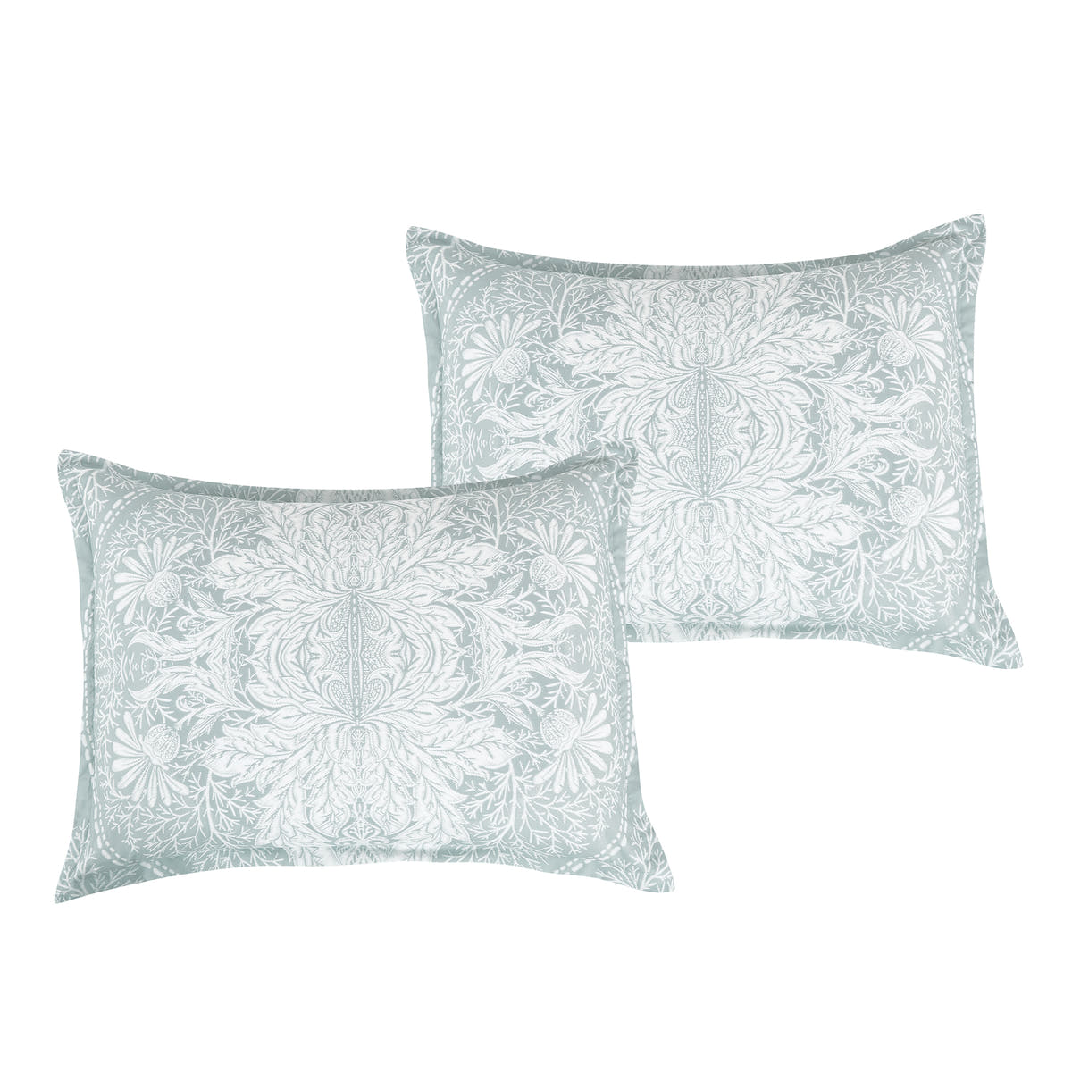 Mint Paisley 7-Piece Comforter Set - pillow sham detail