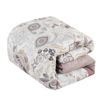 Mauve Floral 7-Piece Comforter Set - comforter detail