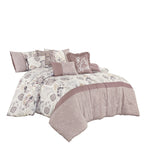 Mauve Floral 7-Piece Comforter Set - alternate product view 5