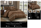 Brown Geometric Embroidered 7-Piece Comforter Set - alternate product view 4