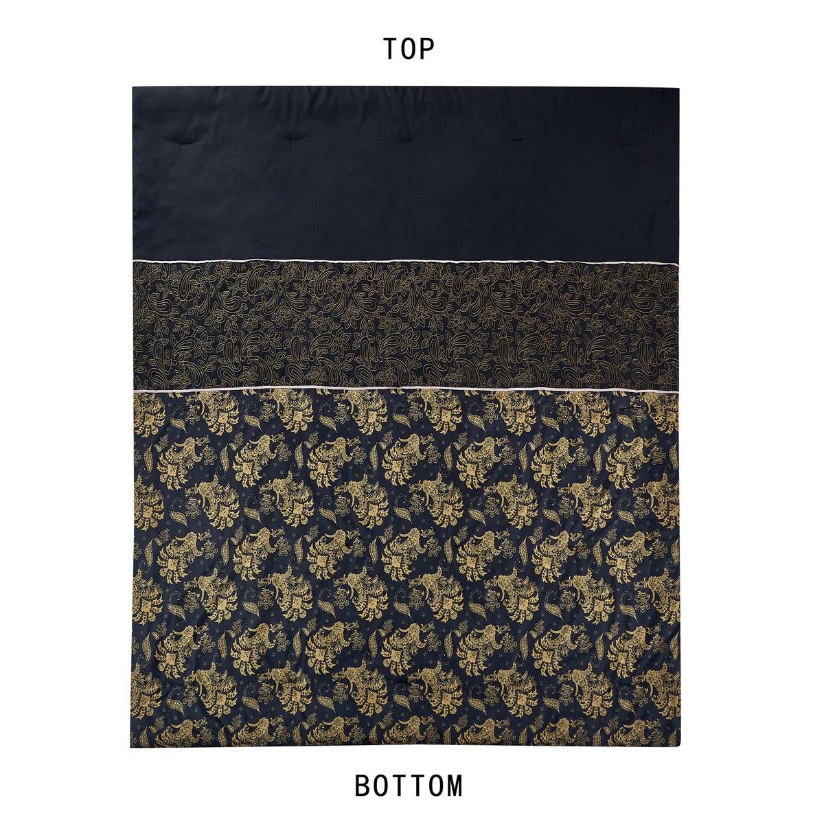 Black and Gold Paisley 7-Piece Comforter Set - alternate product view 3
