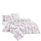 Alternate view of the Modern Botanical Purple and Pink 7-Piece Complete Bedding Ensemble
