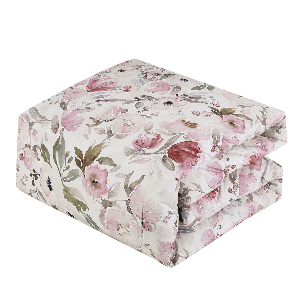 Blush Floral 7-Piece Comforter Set detail 1