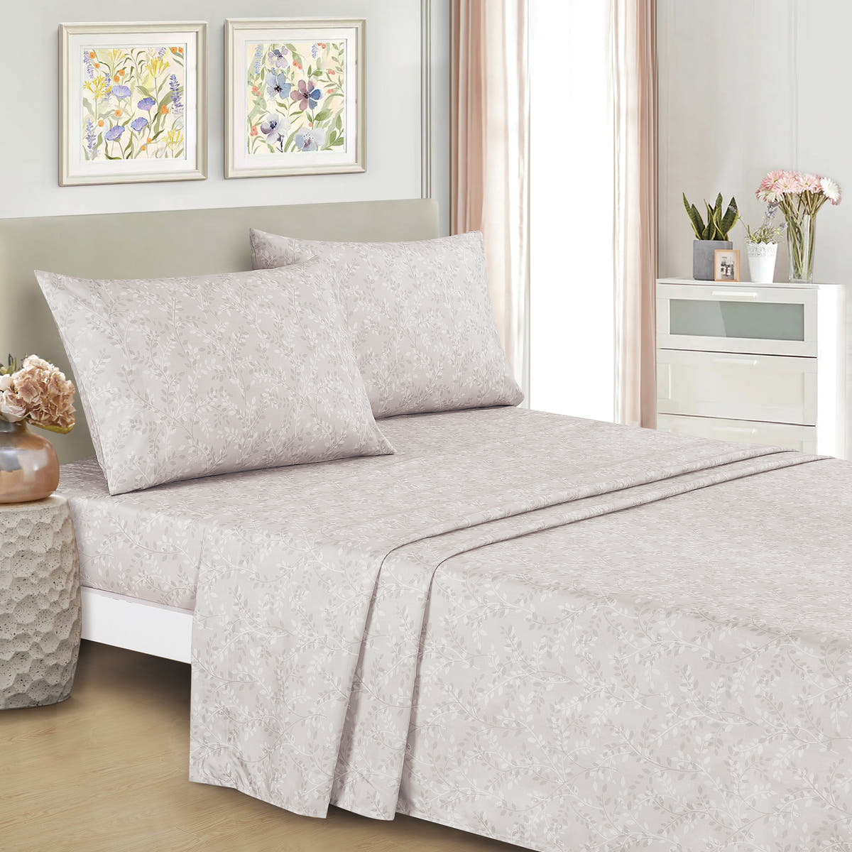 Blush Floral 7-Piece Comforter Set detail 3