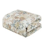 Comforter detail from the Multi-Color Watercolor Floral & Tan Twig Pattern 7-Piece Bedding Set