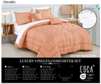 Coral Quilted 9-Piece Comforter & Sheet Set - alternate product view 2