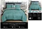 Mint Floral Quilted 9-Piece Comforter & Sheet Set - alternate product view 6
