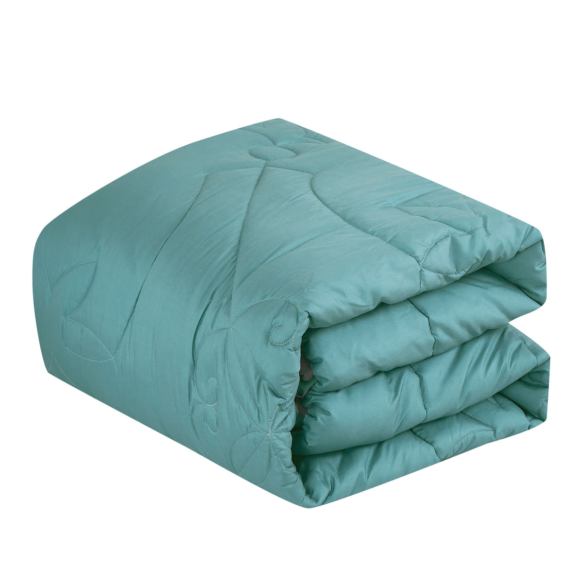 Mint Floral Quilted 9-Piece Comforter & Sheet Set - comforter detail