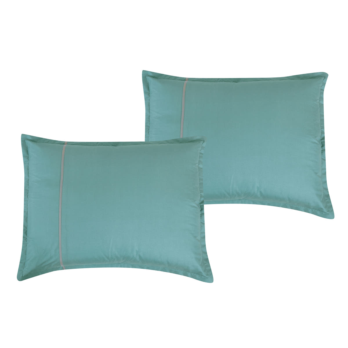 Mint Floral Quilted 9-Piece Comforter & Sheet Set - pillow sham detail