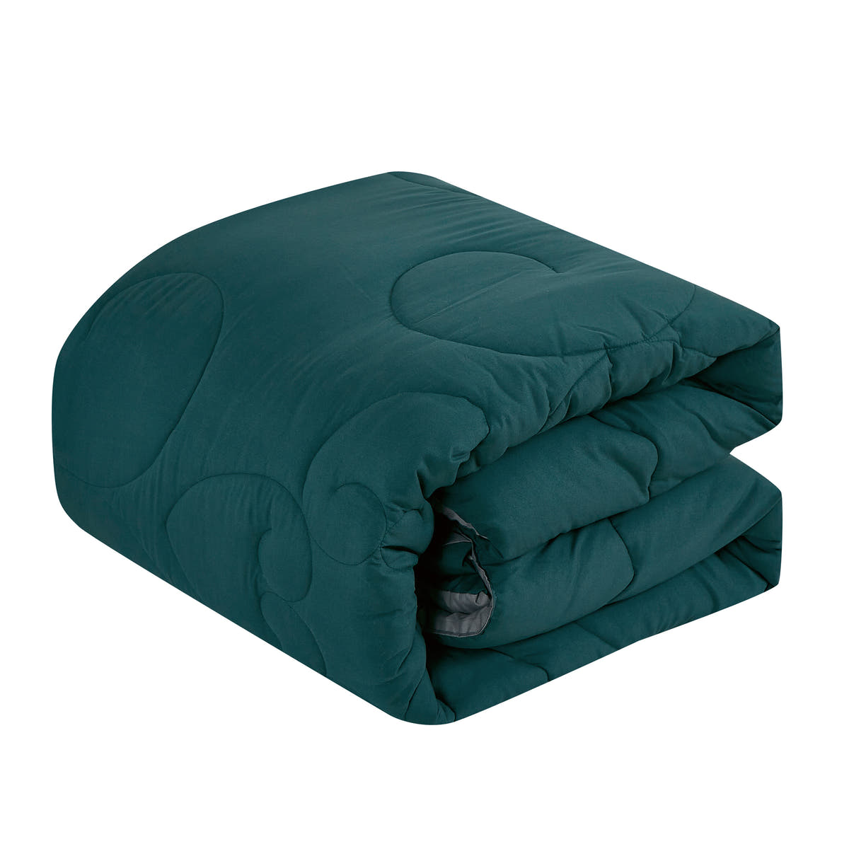 Teal Scroll Quilted 9-Piece Comforter & Sheet Set - comforter detail