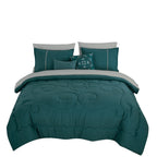 Teal Scroll Quilted 9-Piece Comforter & Sheet Set - alternate product view 4
