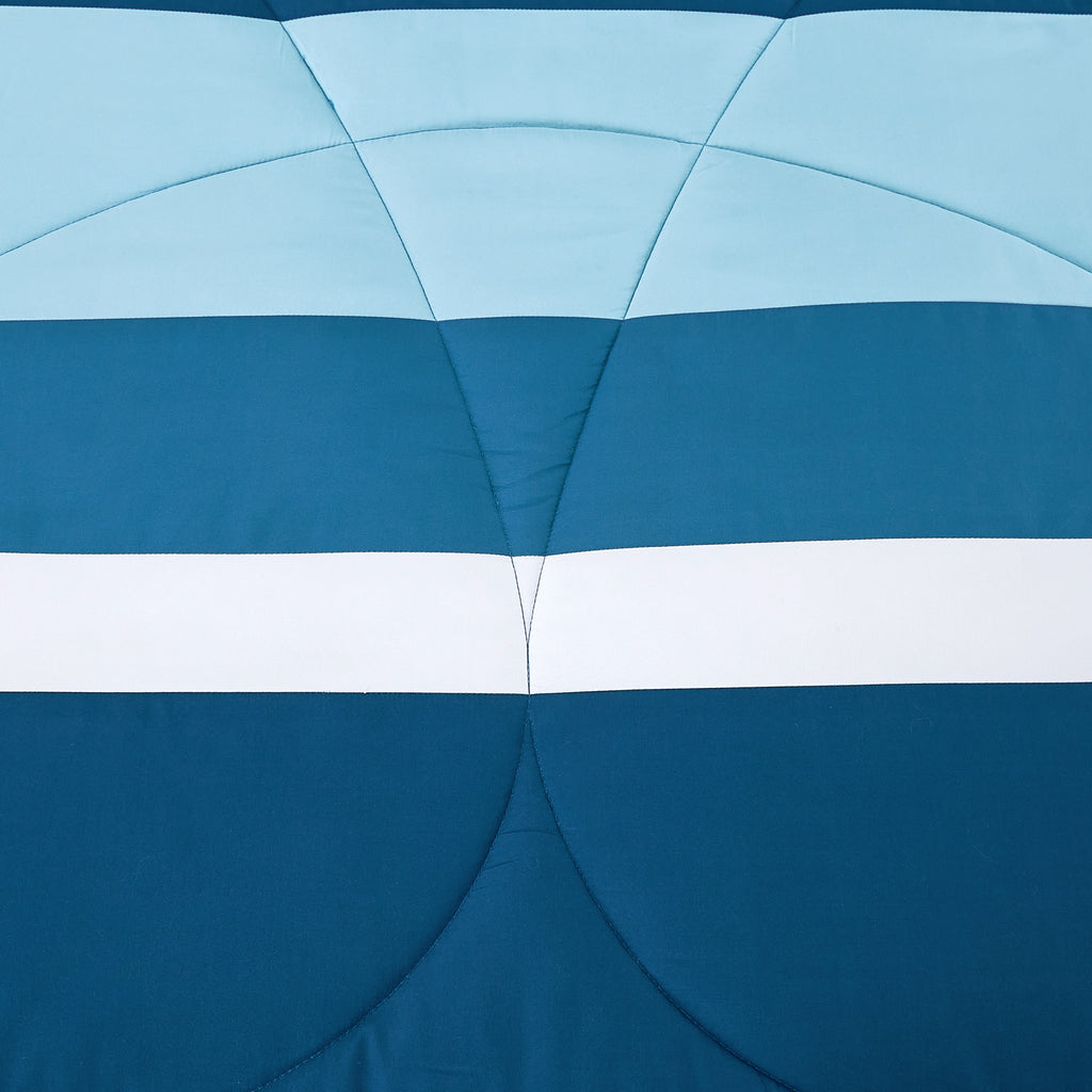 Blue Color Block 6-Piece Comforter Set