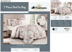 Alternate view of the Blush and Grey Abstract Marbled 7-Piece Complete Bedding Ensemble