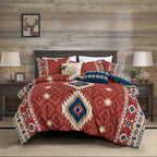 Red Southwestern 6-Piece Comforter Set detail 3