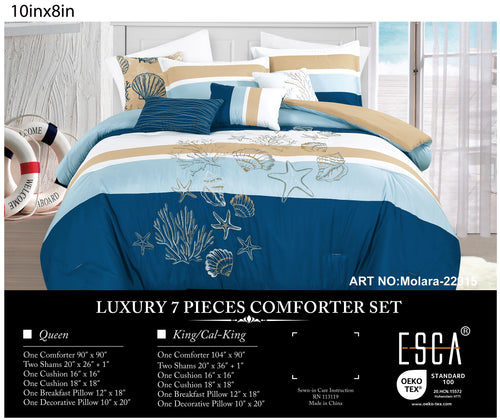 Blue Coastal 7-Piece Comforter Set - alternate product view 2