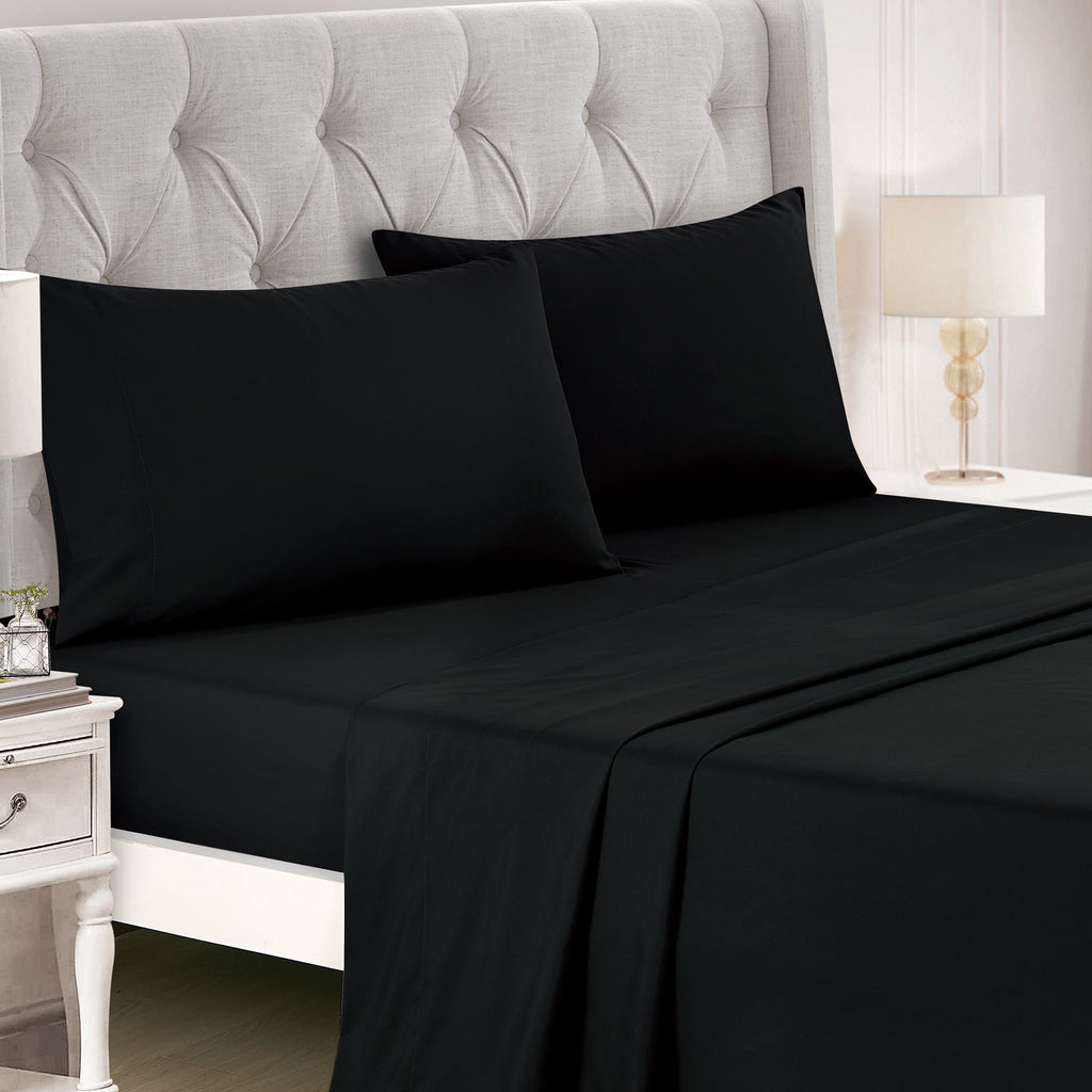 Yellow and Black Geometric Embroidered 9-Piece Comforter & Sheet Set - alternate product view 7