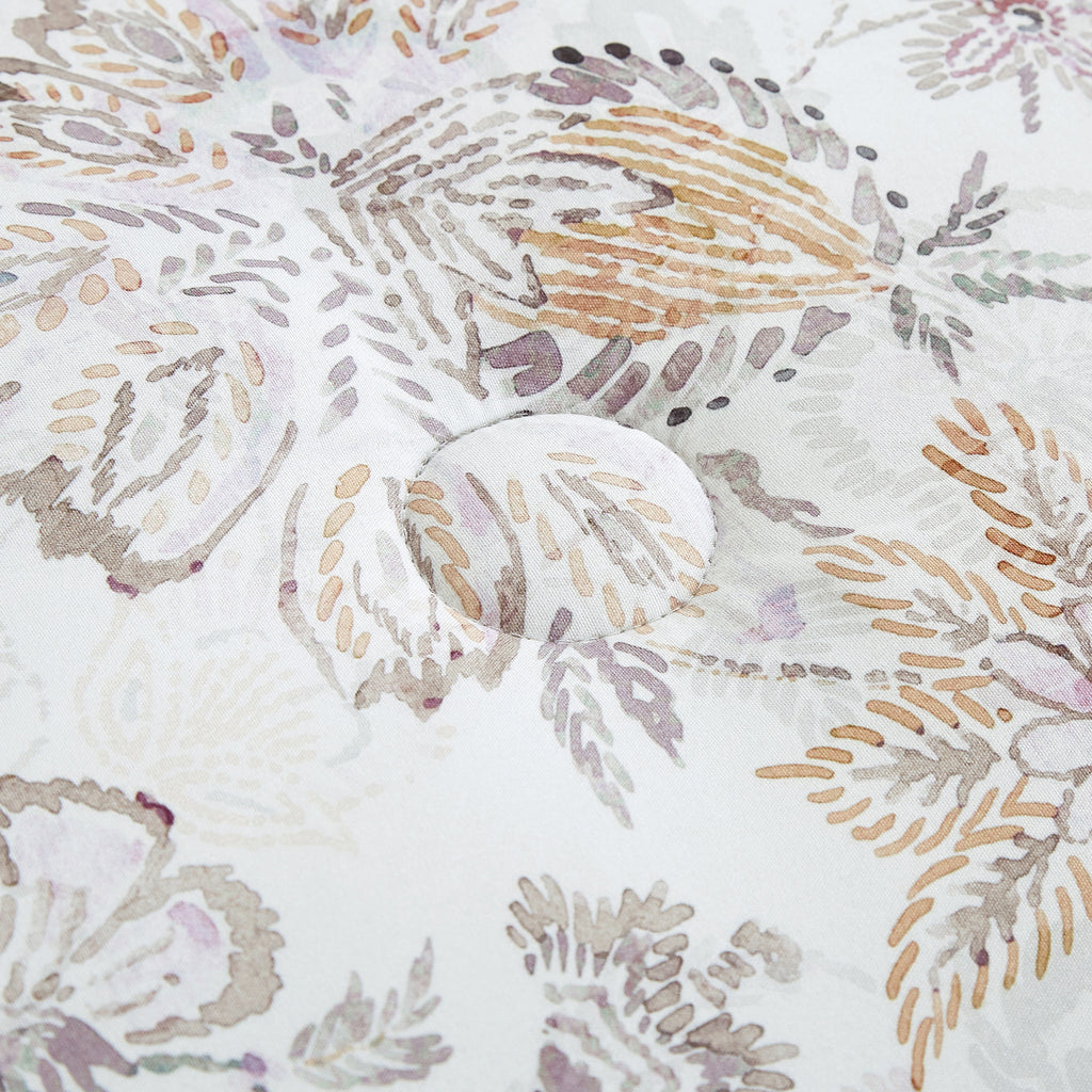 Grey Floral 7-Piece Comforter Set detail 1