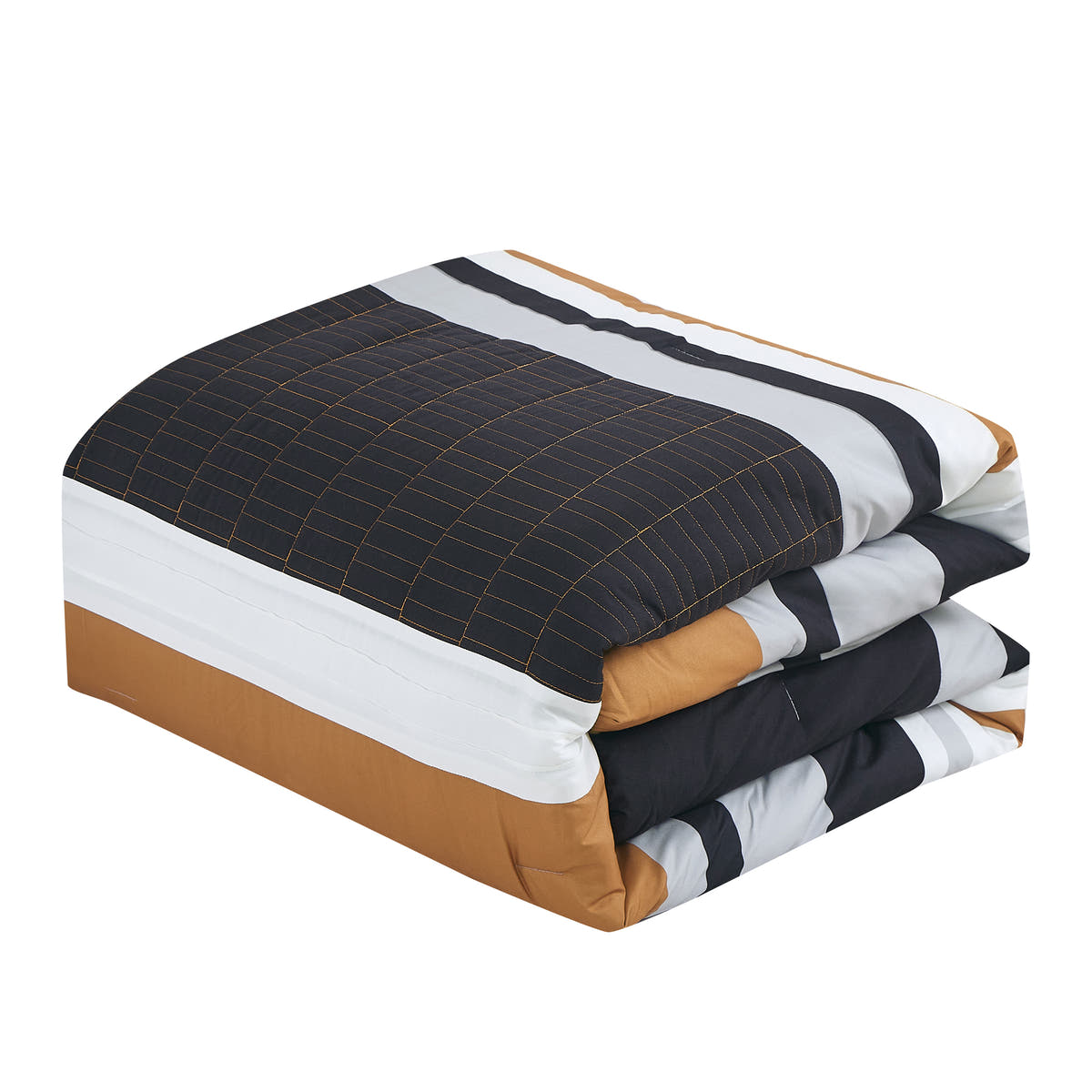 Comforter detail from the Bold Geometric Stripe 6-Piece Bedding Set with Decorative Pillows