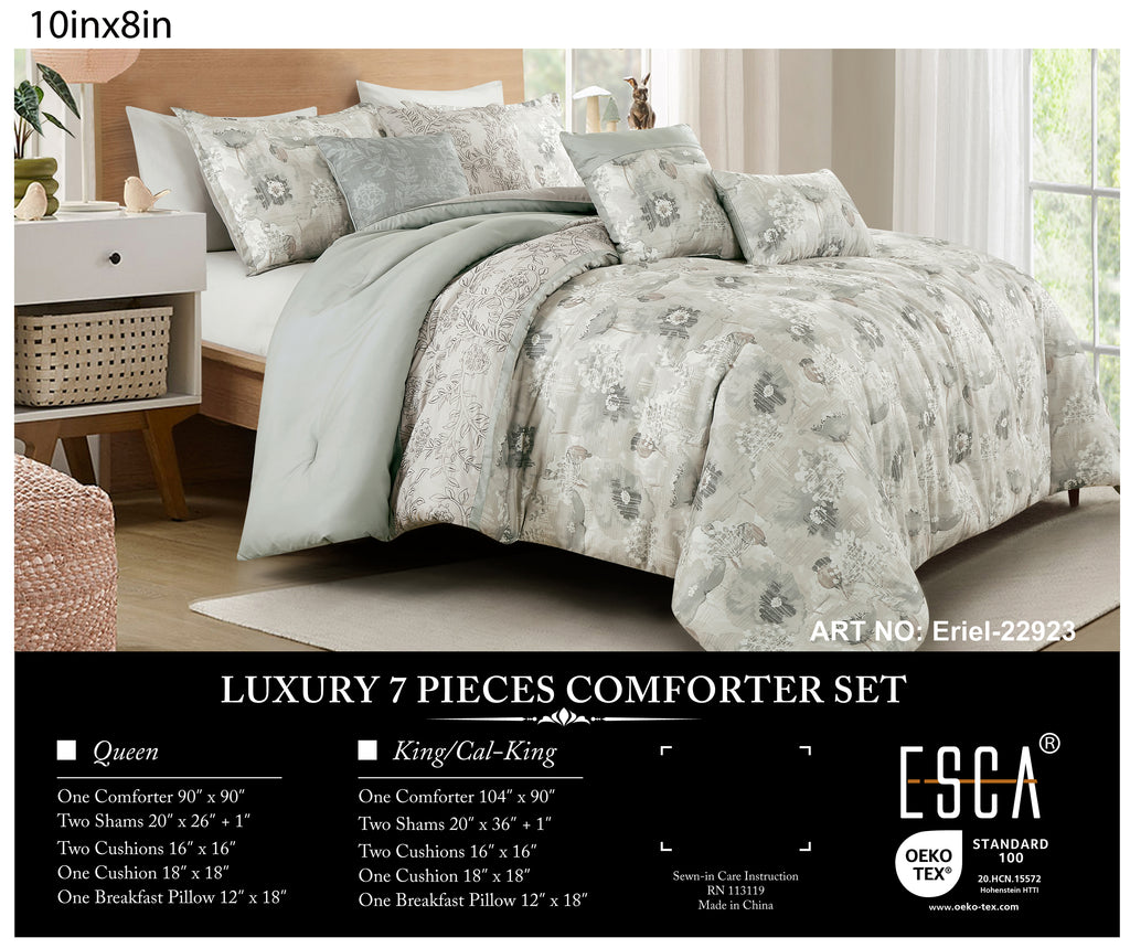 Seafoam Floral 7-Piece Comforter Set - alternate product view 2