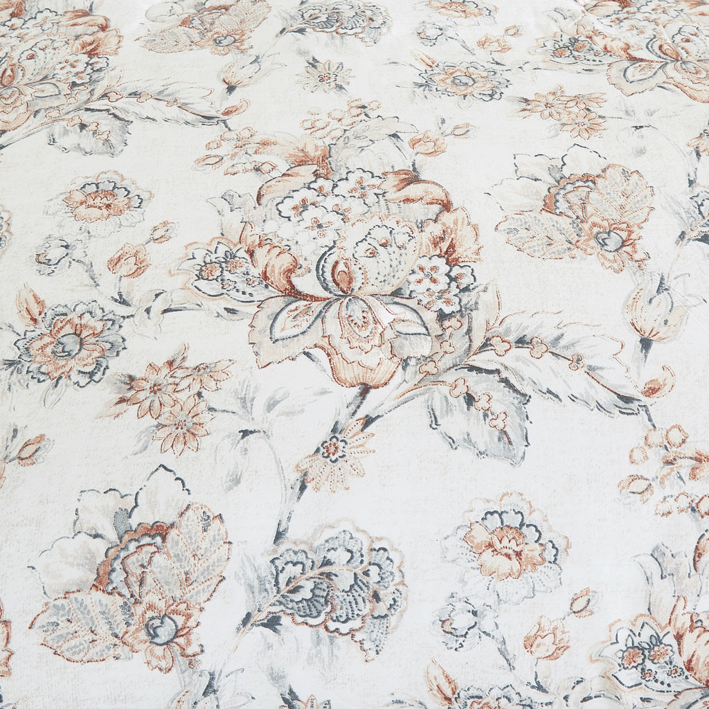 Beige Floral 7-Piece Comforter Set