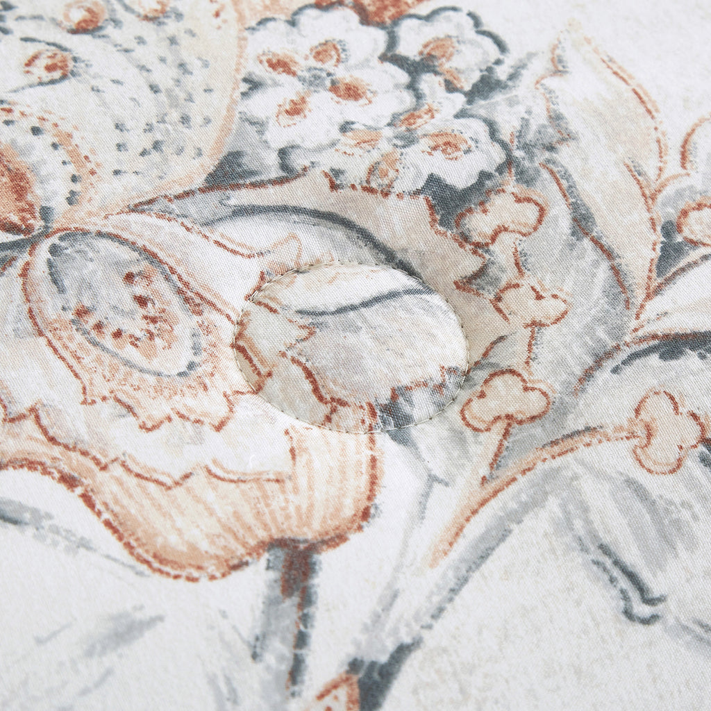 Beige Floral 7-Piece Comforter Set detail 1