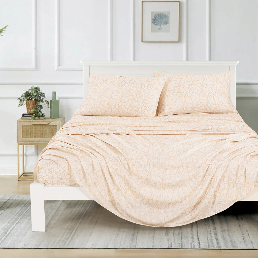 Beige Floral 7-Piece Comforter Set detail 3
