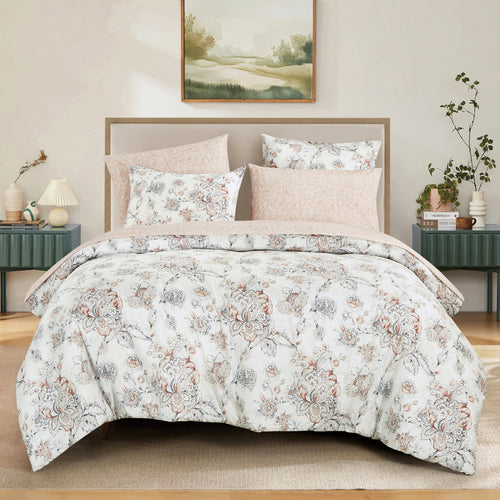 Beige Floral 7-Piece Comforter Set detail 7