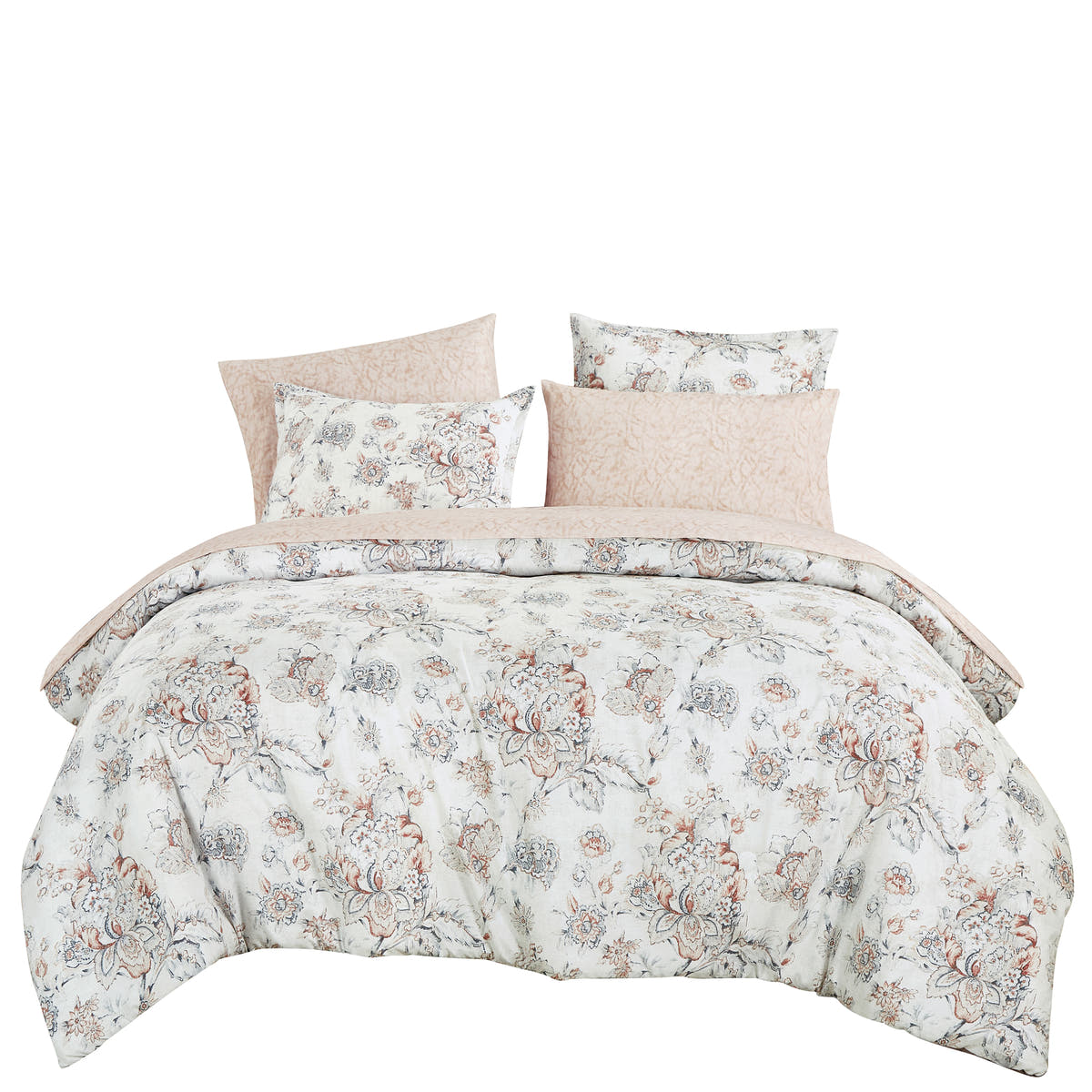 Beige Floral 7-Piece Comforter Set detail 8