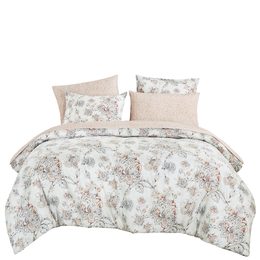 Beige Floral 7-Piece Comforter Set detail 8