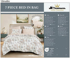 Beige Floral 7-Piece Comforter Set detail 10