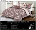 Mauve Floral 7-Piece Comforter Set - alternate product view 2