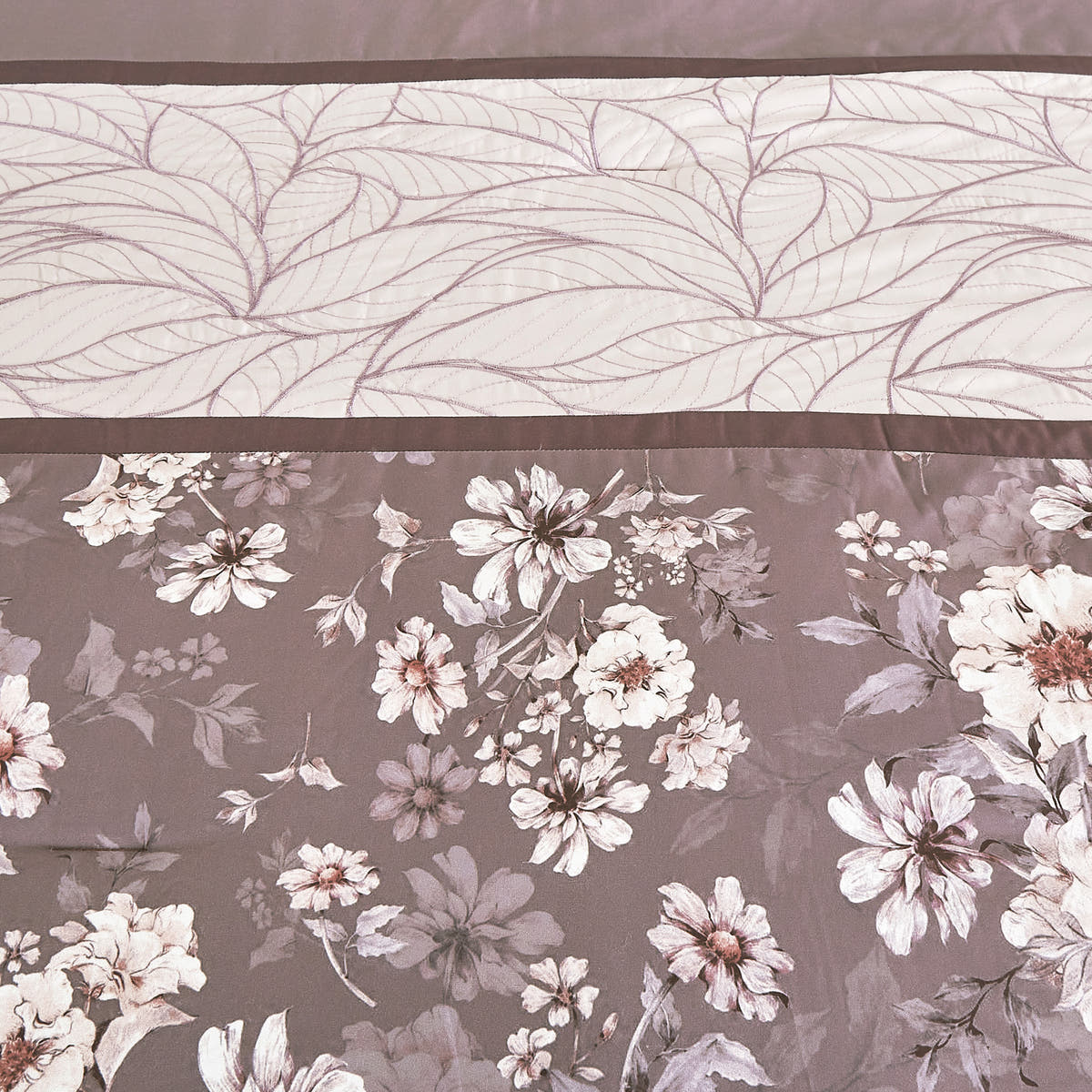 Mauve Floral 7-Piece Comforter Set - alternate product view 4