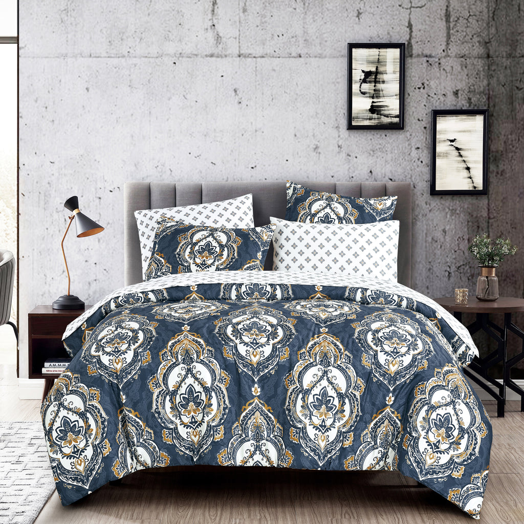 Blue Paisley 7-Piece Comforter Set detail 4