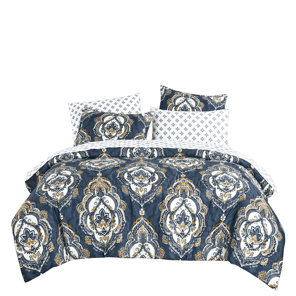 Blue Paisley 7-Piece Comforter Set detail 5