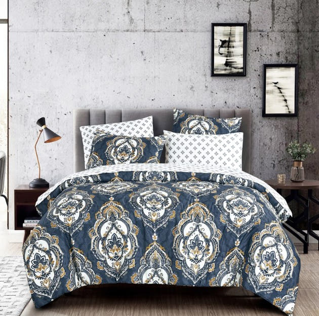 Blue Paisley 7-Piece Comforter Set detail 8