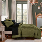 Olive Color Block 7-Piece Comforter Set detail 5