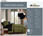 Olive Color Block 7-Piece Comforter Set detail 7